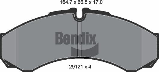 BENDIX Braking BPD1151 — Zestaw klocków hamulcowych, hamulce tarczowe