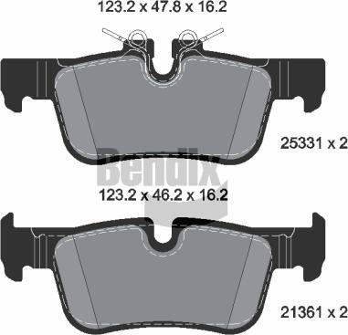 BENDIX Braking BPD1157 — Zestaw klocków hamulcowych, hamulce tarczowe