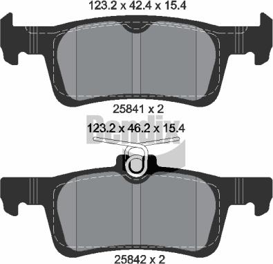 BENDIX Braking BPD1182 — Zestaw klocków hamulcowych, hamulce tarczowe