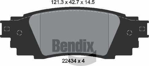BENDIX Braking BPD1892 — Zestaw klocków hamulcowych, hamulce tarczowe