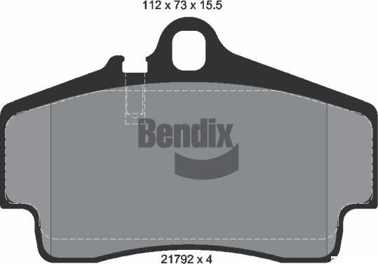 BENDIX Braking BPD1846 — Zestaw klocków hamulcowych, hamulce tarczowe