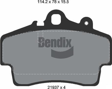 BENDIX Braking BPD1865 — Zestaw klocków hamulcowych, hamulce tarczowe