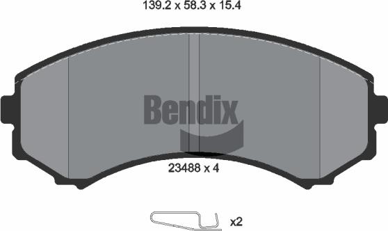 BENDIX Braking BPD1346 — Zestaw klocków hamulcowych, hamulce tarczowe
