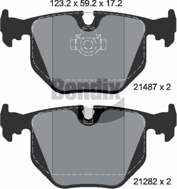 BENDIX Braking BPD1305 — Zestaw klocków hamulcowych, hamulce tarczowe