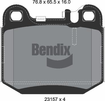 BENDIX Braking BPD1318 — Zestaw klocków hamulcowych, hamulce tarczowe