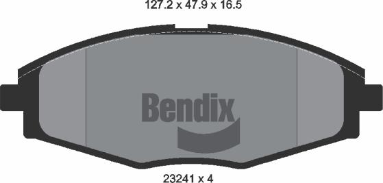 BENDIX Braking BPD1338 — Zestaw klocków hamulcowych, hamulce tarczowe