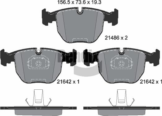 BENDIX Braking BPD1337 — Zestaw klocków hamulcowych, hamulce tarczowe
