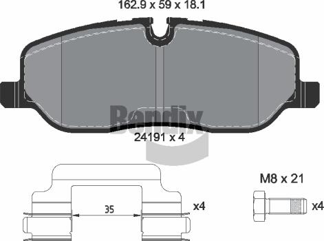 BENDIX Braking BPD1376 — Zestaw klocków hamulcowych, hamulce tarczowe
