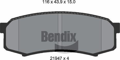 BENDIX Braking BPD1294 — Zestaw klocków hamulcowych, hamulce tarczowe