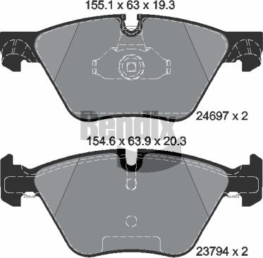BENDIX Braking BPD1211 — Zestaw klocków hamulcowych, hamulce tarczowe
