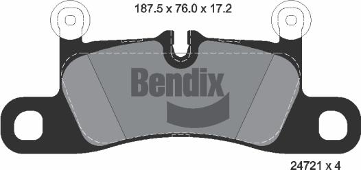 BENDIX Braking BPD1279 — Zestaw klocków hamulcowych, hamulce tarczowe