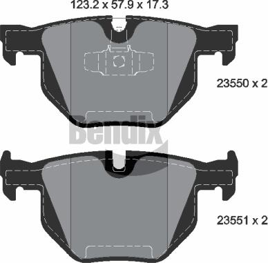 BENDIX Braking BPD1272 — Zestaw klocków hamulcowych, hamulce tarczowe