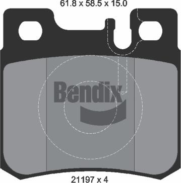 BENDIX Braking BPD1765 — Zestaw klocków hamulcowych, hamulce tarczowe
