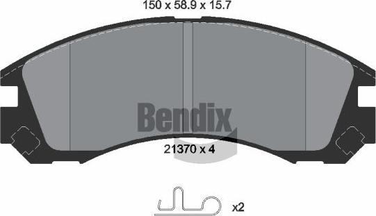 BENDIX Braking BPD1785 — Zestaw klocków hamulcowych, hamulce tarczowe