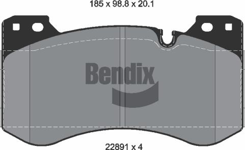 BENDIX Braking BPD2499 — Zestaw klocków hamulcowych, hamulce tarczowe
