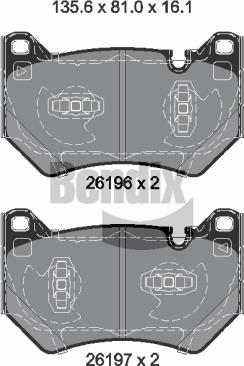 BENDIX Braking BPD2457 — Zestaw klocków hamulcowych, hamulce tarczowe