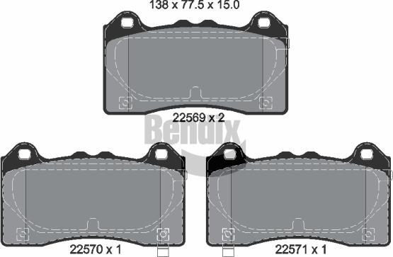 BENDIX Braking BPD2462 — Zestaw klocków hamulcowych, hamulce tarczowe