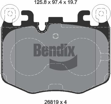 BENDIX Braking BPD2561 — Zestaw klocków hamulcowych, hamulce tarczowe