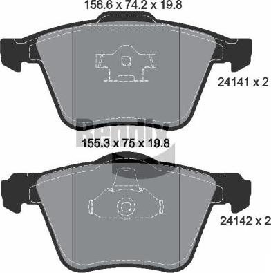 BENDIX Braking BPD2095 — Zestaw klocków hamulcowych, hamulce tarczowe