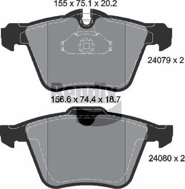 BENDIX Braking BPD2090 — Zestaw klocków hamulcowych, hamulce tarczowe