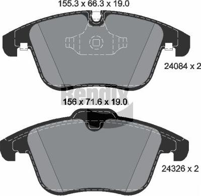 BENDIX Braking BPD2092 — Zestaw klocków hamulcowych, hamulce tarczowe