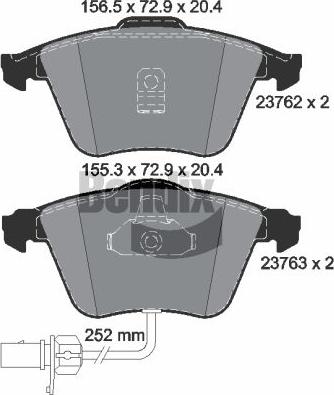 BENDIX Braking BPD2041 — Zestaw klocków hamulcowych, hamulce tarczowe