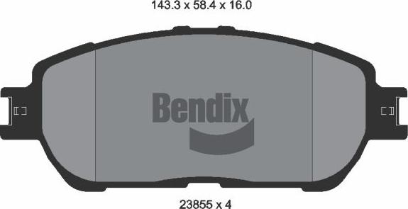 BENDIX Braking BPD2056 — Zestaw klocków hamulcowych, hamulce tarczowe