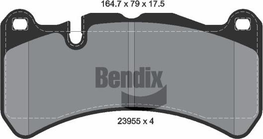 BENDIX Braking BPD2068 — Zestaw klocków hamulcowych, hamulce tarczowe