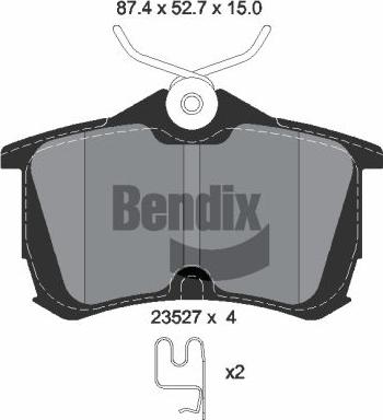 BENDIX Braking BPD2003 — Zestaw klocków hamulcowych, hamulce tarczowe