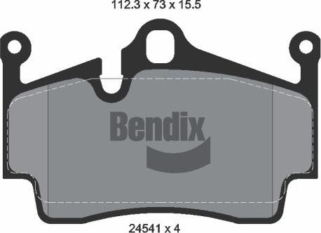 BENDIX Braking BPD2166 — Zestaw klocków hamulcowych, hamulce tarczowe