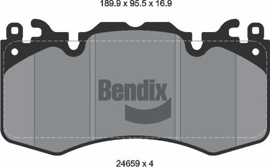 BENDIX Braking BPD2182 — Zestaw klocków hamulcowych, hamulce tarczowe