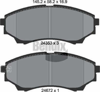 BENDIX Braking BPD2137 — Zestaw klocków hamulcowych, hamulce tarczowe