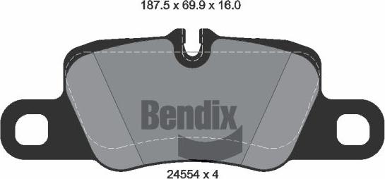 BENDIX Braking BPD2170 — Zestaw klocków hamulcowych, hamulce tarczowe