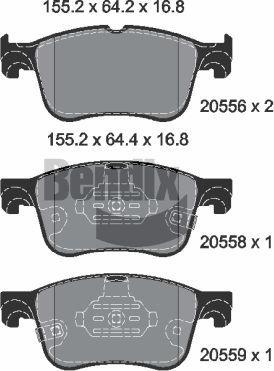 BENDIX Braking BPD2350 — Zestaw klocków hamulcowych, hamulce tarczowe