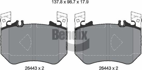 BENDIX Braking BPD2368 — Zestaw klocków hamulcowych, hamulce tarczowe