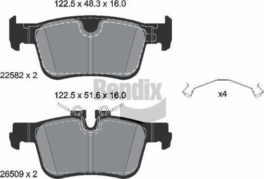 BENDIX Braking BPD2387 — Zestaw klocków hamulcowych, hamulce tarczowe