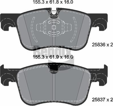 BENDIX Braking BPD2374 — Zestaw klocków hamulcowych, hamulce tarczowe