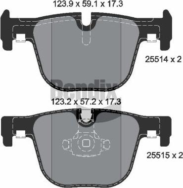 BENDIX Braking BPD2246 — Zestaw klocków hamulcowych, hamulce tarczowe