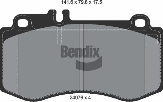 BENDIX Braking BPD2212 — Zestaw klocków hamulcowych, hamulce tarczowe