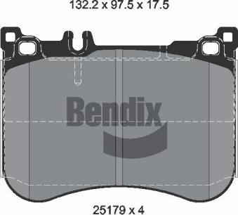 BENDIX Braking BPD2230 — Zestaw klocków hamulcowych, hamulce tarczowe