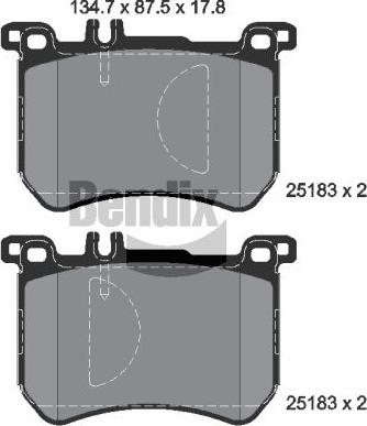 BENDIX Braking BPD2231 — Zestaw klocków hamulcowych, hamulce tarczowe