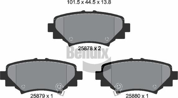 BENDIX Braking BPD2273 — Zestaw klocków hamulcowych, hamulce tarczowe