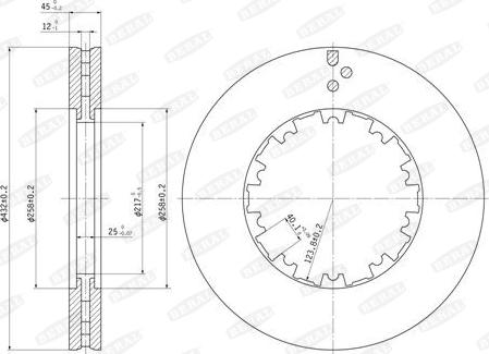 Beral BCR225A — Tarcza hamulcowa