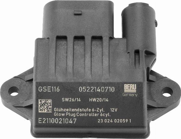 BERU GSE116 — Sterownik, czas żarzenia