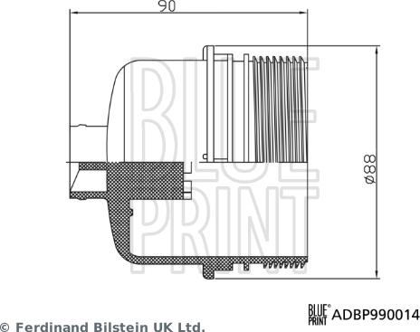 Blue Print ADBP990014 - OBUDOWA FILTRA OLEJU ALFA ROMEO MITO. FIAT PUNTO. DOBLO. FORD KA. LANCIA MUSA. OPEL CORSA D. SUZUKI SWIFT III. IGNIS II WAGON R