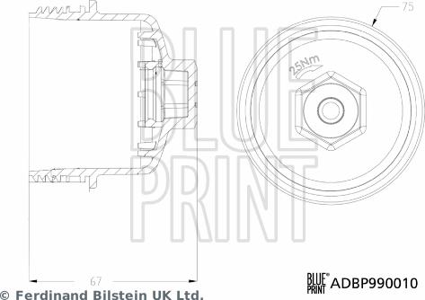 Blue Print ADBP990010 - OBUDOWA FILTRA OLEJU ALFA ROMEO 159. FIAT CROMA. OPEL CORSA B.D.E. ASTRA G.J. ADAM. INSIGNIA A. MOKKA. MERIVA B 11.96-