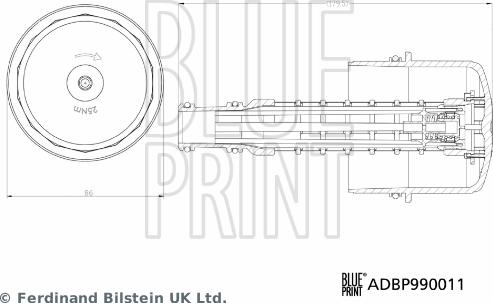 Blue Print ADBP990011 — Pokrywa, obudowa filtra oleju