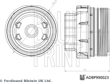 Blue Print ADBP990023 - OBUDOWA FILTRA OLEJU LEXUS ES.GS.NX.RC.LS. TOYOTA RAV 4 III.IV. VENZA. SIENNA. CAMRY. HIGHLANDER 09.08-
