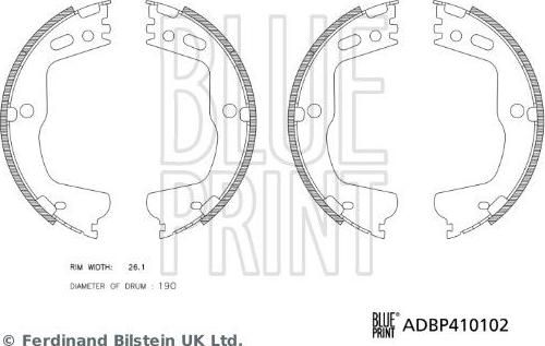 Blue Print ADBP410102 — Zestaw szczęk hamulcowych