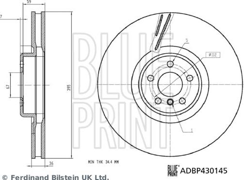Blue Print ADBP430145 — Tarcza hamulcowa